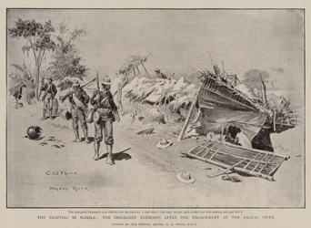 The Fighting in Manila, the Insurgent Trenches after the Engagement at the Bagbag River